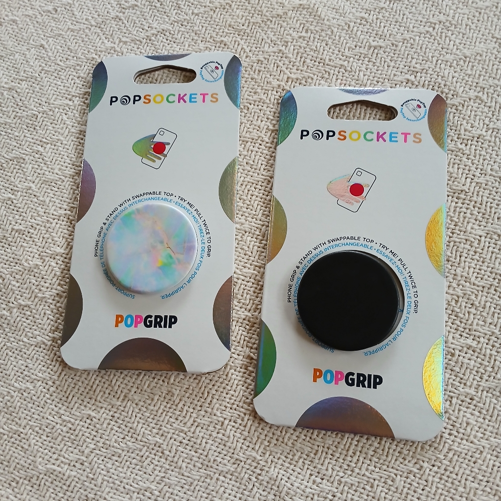Popsockets 2 Popgrip Cell Phone Accessories Marble  Black